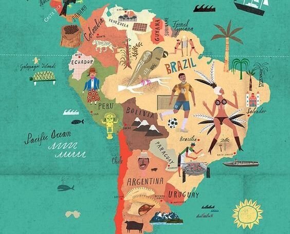 Illustrazione Sud America